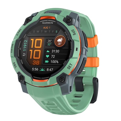 Garmin Instinct 3 AMOLED GPS Smartwatch, Neo Tropic, 45mm (GRM0293601)