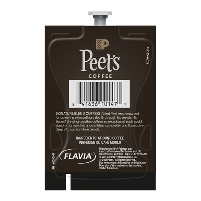 Peet's Coffee Cafe Domingo Coffee Flavia Freshpacks, Medium Roast, 76/Carton (LPC00262)