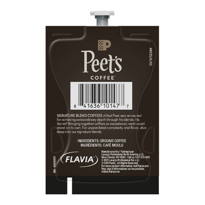 Peet's Coffee Cafe Domingo Coffee Flavia Freshpack, Medium Roast, 76/Carton (LPC00262)