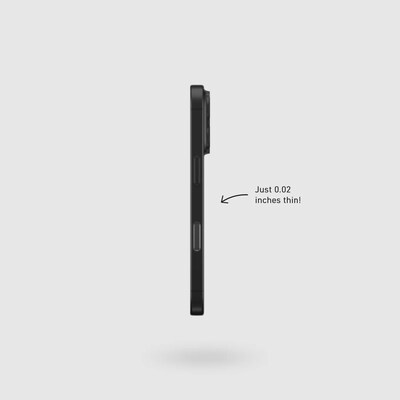 PEEL Original Super Thin Phone Case for iPhone 16 Pro, Black (I16_PRO_THN_BLK)