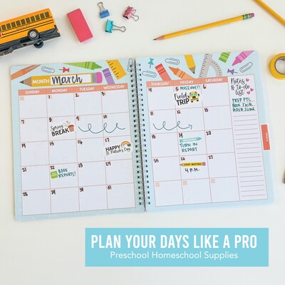 Hadley Designs Undated Colorful Teacher Planner and Lesson Plan Book, 8" x 10" (HDDX0042UWHX3)