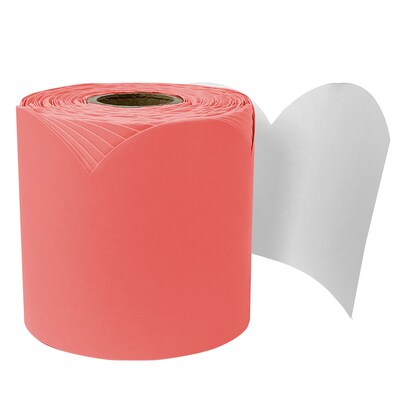 Carson Dellosa Education Rolled Scalloped Bulletin Board Border, 3 x 65, Salmon, 3/Bundle (CD-108528-3)
