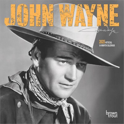 2025 BrownTrout John Wayne 7 x 7 Monthly Wall Calendar (9781975479527)