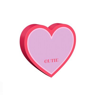 Post-it Notes, 2" x 2" Heart, Love Notes Collection, 100 Sheet/Pad (SVAL26-HN-5)