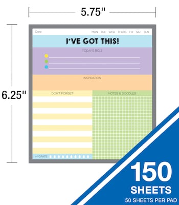 Carson-Dellosa Ive Got This! Notepad Set, Multicolored (145400)