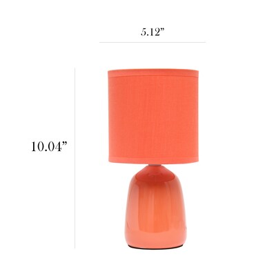 Simple Designs Table Lamp, Orange (LT1134-ORG)