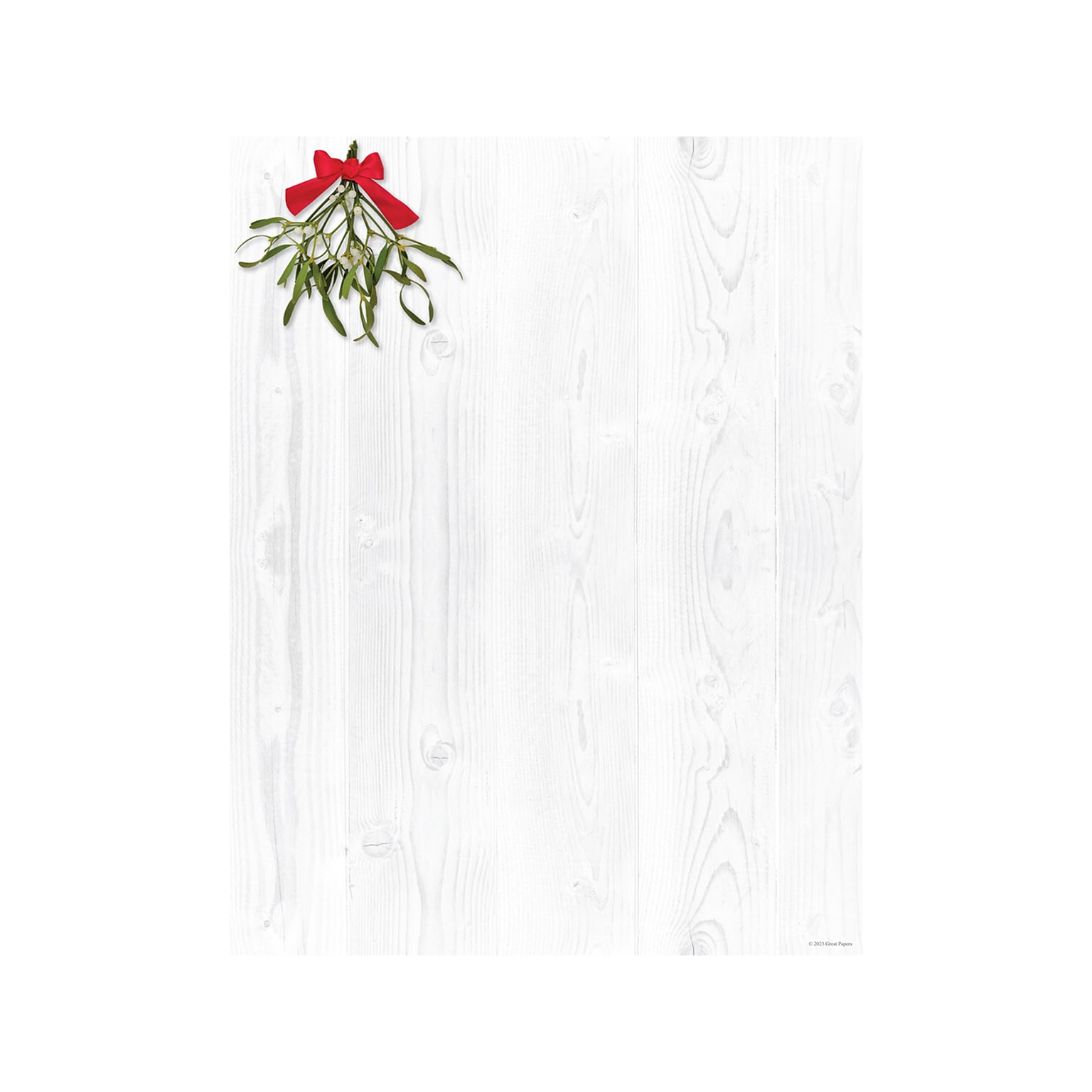 Great Papers Barnyard Mistletoe Holiday Letterhead, Multicolor, 50/Pack (2023046)