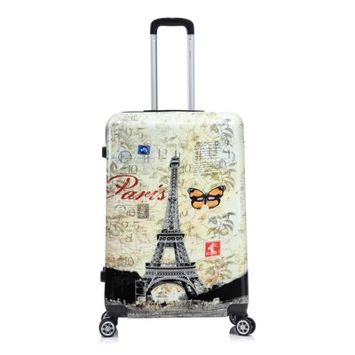 InUSA 28 Hardside Paris Suitcase, 4-Wheeled Spinner, TSA Checkpoint Friendly, Paris (IUAPC00L-PAR)