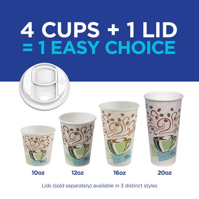 Dixie PerfecTouch Insulated Paper Hot Cups, 10 oz., Coffee Haze, 500/Carton (5310DX)
