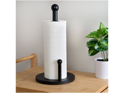 Honey-Can-Do Steel Paper Towel Holder, Black (KCH-09140)