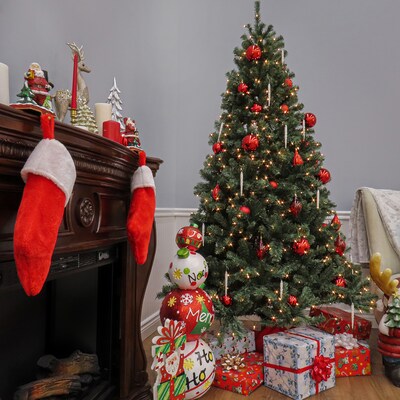 National Tree Company North Valley Blue Spruce Artificial Christmas Tree, 9 ft., Clear Lights (NRVB7
