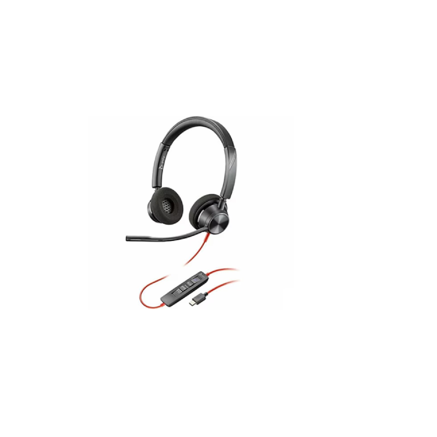 Poly Blackwire 3320 Binaural Wired Headset, Black (8M3V1AA#ABA)