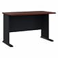 Bush Business Furniture Cubix 48"W Desk, Hansen Cherry/Galaxy (WC90448A)