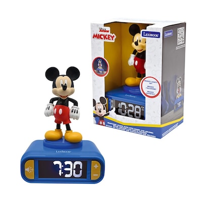 Lexibook Mickey Digital Alarm Clock with 3D Night Light (RL800MCH)