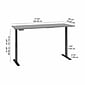 Bush Business Furniture Move 60 Series 27"-48" Adjustable Standing Desk, Platinum Gray/Black (M6S7230PGBK)