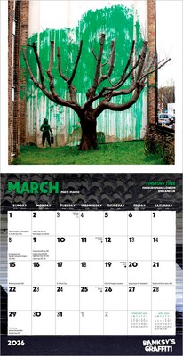 2026 BrownTrout Banksy's Graffiti 7" x 7" Monthly Wall Calendar (9798330701667)