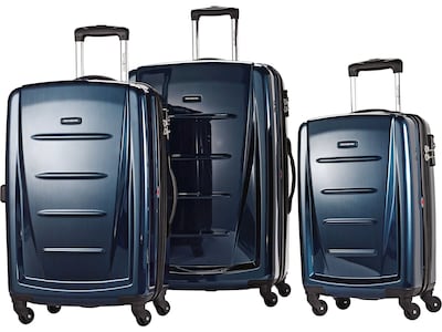 Samsonite Winfield 2 Fashion Polycarbonate 3-Piece Luggage Set, Deep Blue (56847-1277)