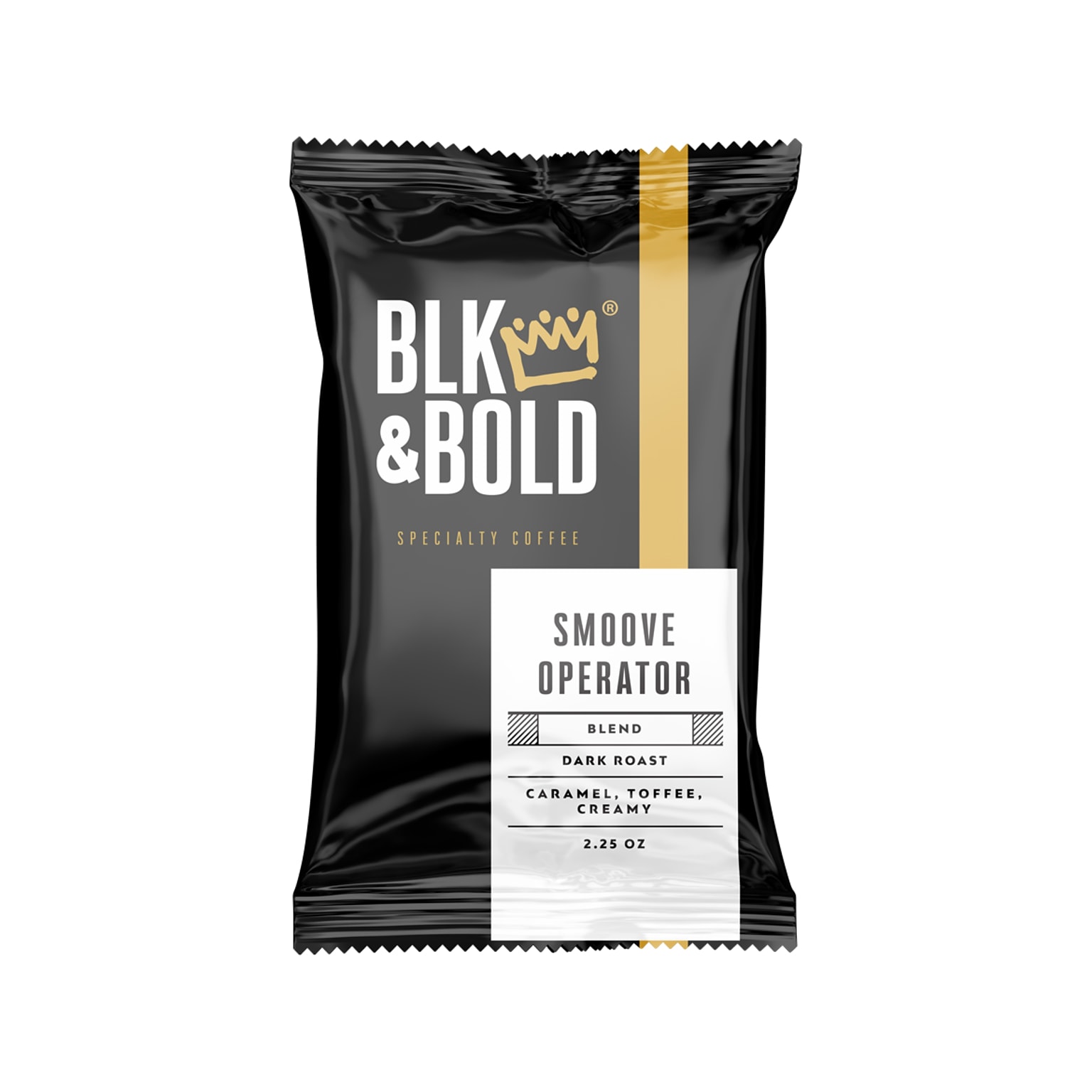 BLK & Bold Smoove Operator Caramel/Toffee/Creamy Coffee Frac Pack, Dark Roast, 2.25 oz., 42/Carton (007-25-0005)