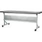 National Public Seating BPFT Flip-N-Store 72" x 24" Rectangular Activity Table, Charcoal Slate (BPFT-2472-20)