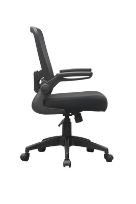 Boss Flip Arm Ergonomic Mesh/Fabric Swivel Task Chair, Black (B6366BK-BK)