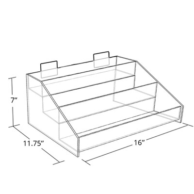 Azar Displays Three-Tier Acrylic Counter Step Display