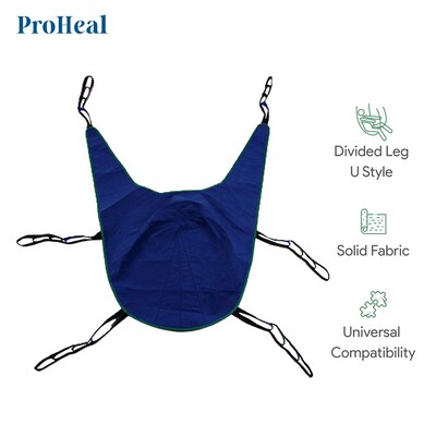 ProHeal Universal Divided Leg Lift U Sling for Patient Lifts, Small, 58 x 36, Polyester (ProHeal-3