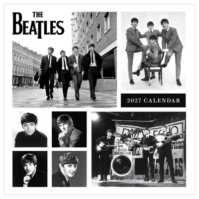 2027 TF Publishing The Beatles: In Black 12 x 12 Monthly Wall Calendar, Multicolored (27-1102)