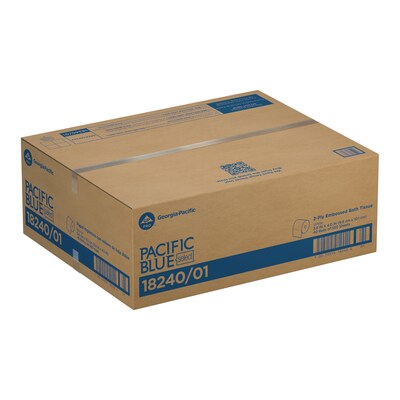 Pacific Blue Select 2-Ply Embossed Toilet Paper by GP PRO, White, 550 Sheets/Roll, 40 Rolls/Case (18240/01)