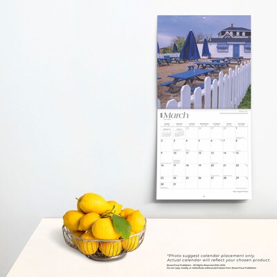 2025 BrownTrout New England Places 12" x 12" Monthly Square Wall Calendar (9781975475376)
