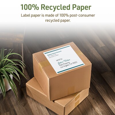 Avery EcoFriendly Laser/Inkjet Shipping Labels, Matte White, 8-1/2" X 11", 10 Labels/Pack (48809)