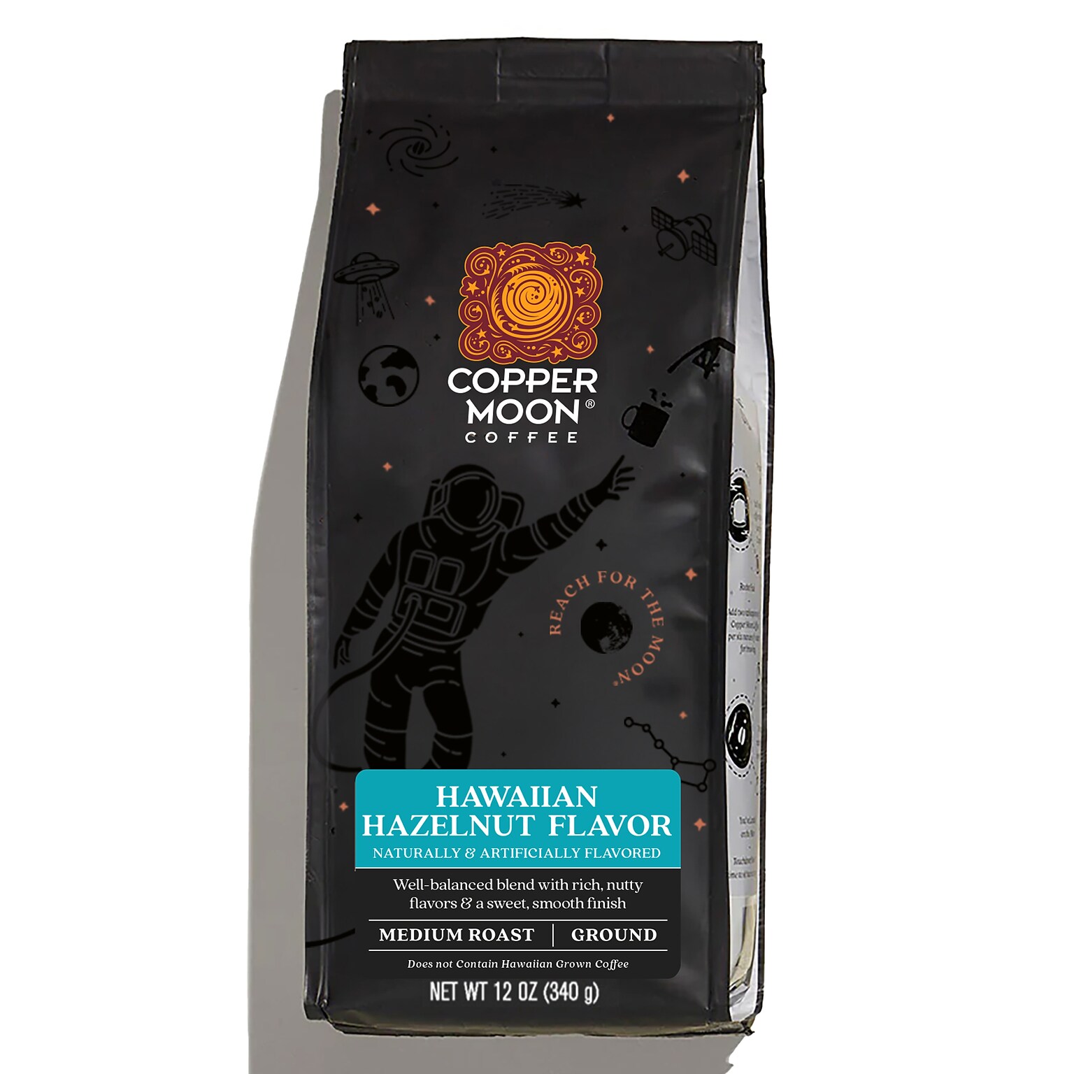 Copper Moon Hawaiian Hazelnut Ground Coffee, Medium Roast, 12 oz. (205125 - BAG)