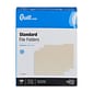 Quill Brand® 2-Ply File Folders, Assorted Tabs, 1/3-Cut , Letter Size, Manila, 100 BX (750137)