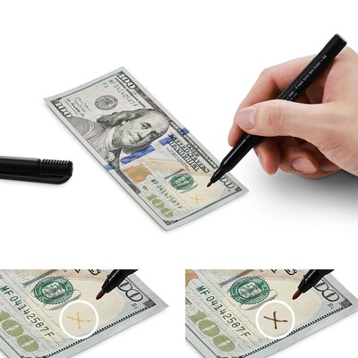 Staples Counterfeit Pens, Black, 3/Pack (ST43372/43372)