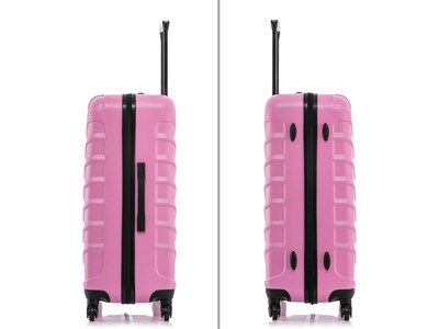 InUSA Endurance Polycarbonate/ABS 3-Piece Luggage Set, Pink (IUENDSML-PNK)