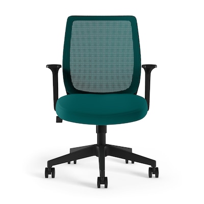 Staples® Essentials Ergonomic Fabric Swivel Task Chair, Teal (UN60410)