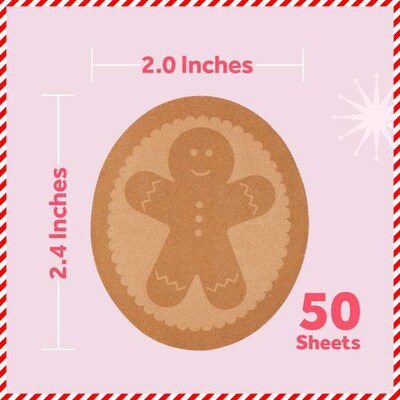 Post-it Gingerbread Man Sticky Note, 2 x 2.4, Jingle Notes Collection, 50 Sheet/Pad (HOL25-JN-GB)
