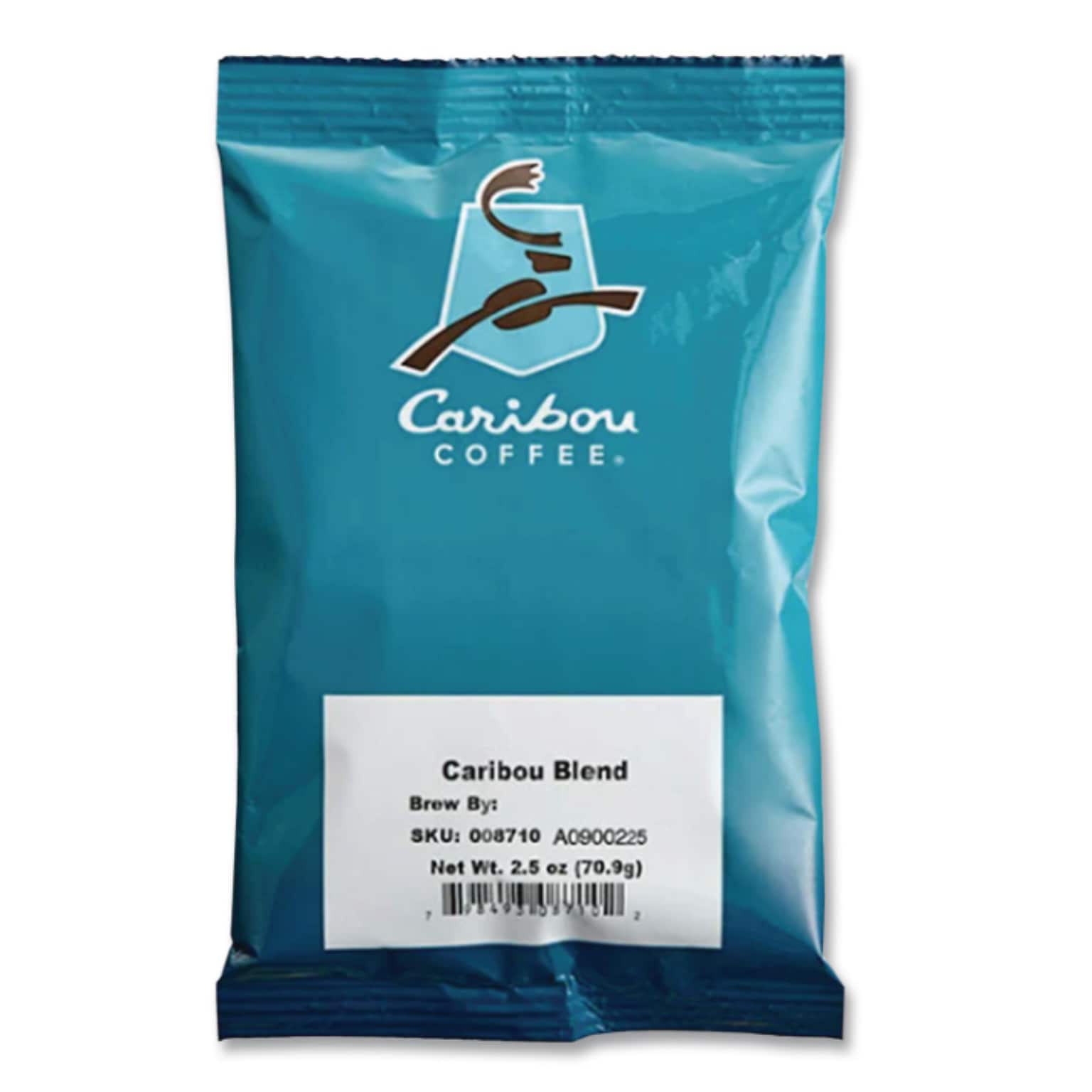 Caribou Coffee Caribou Blend Coffee Packet, Medium Roast, 2.5 oz., 18/Carton (1002971)