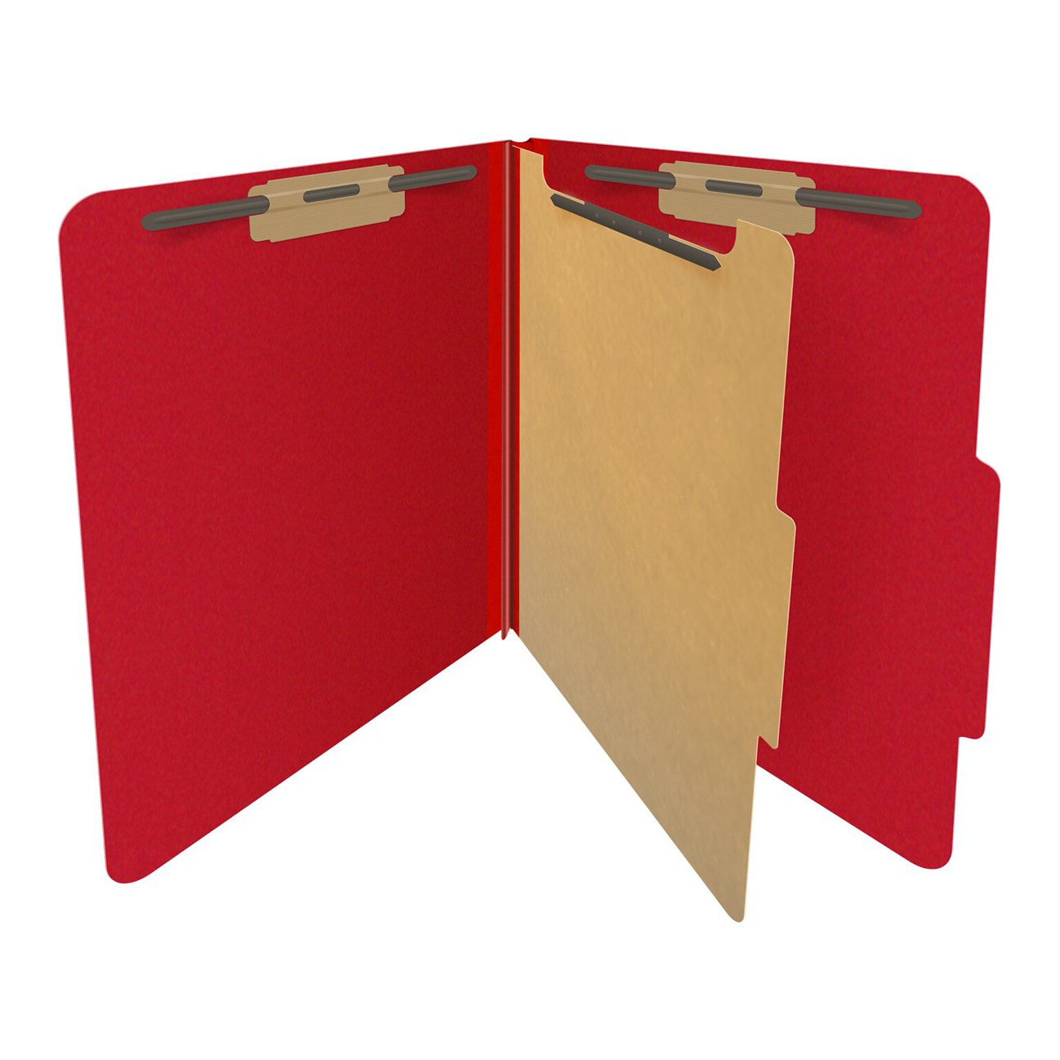 Medical Arts Press Pressboard Classification Folder, 1 Divider, 2 Expansion, Letter Size, Deep Red, 10/Box (DV-T42-14-3DRD)