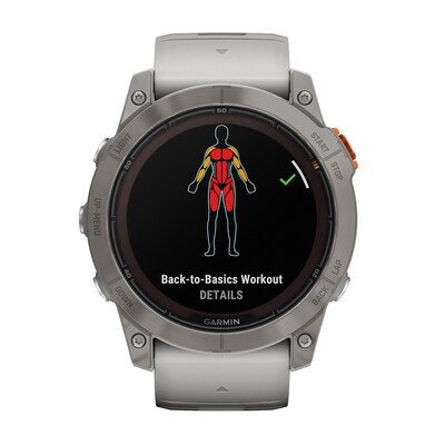 Garmin fenix 7X Pro Sapphire Solar Edition Smartwatch, Fog Gray & Ember Orange, 51mm (GRM0277814)