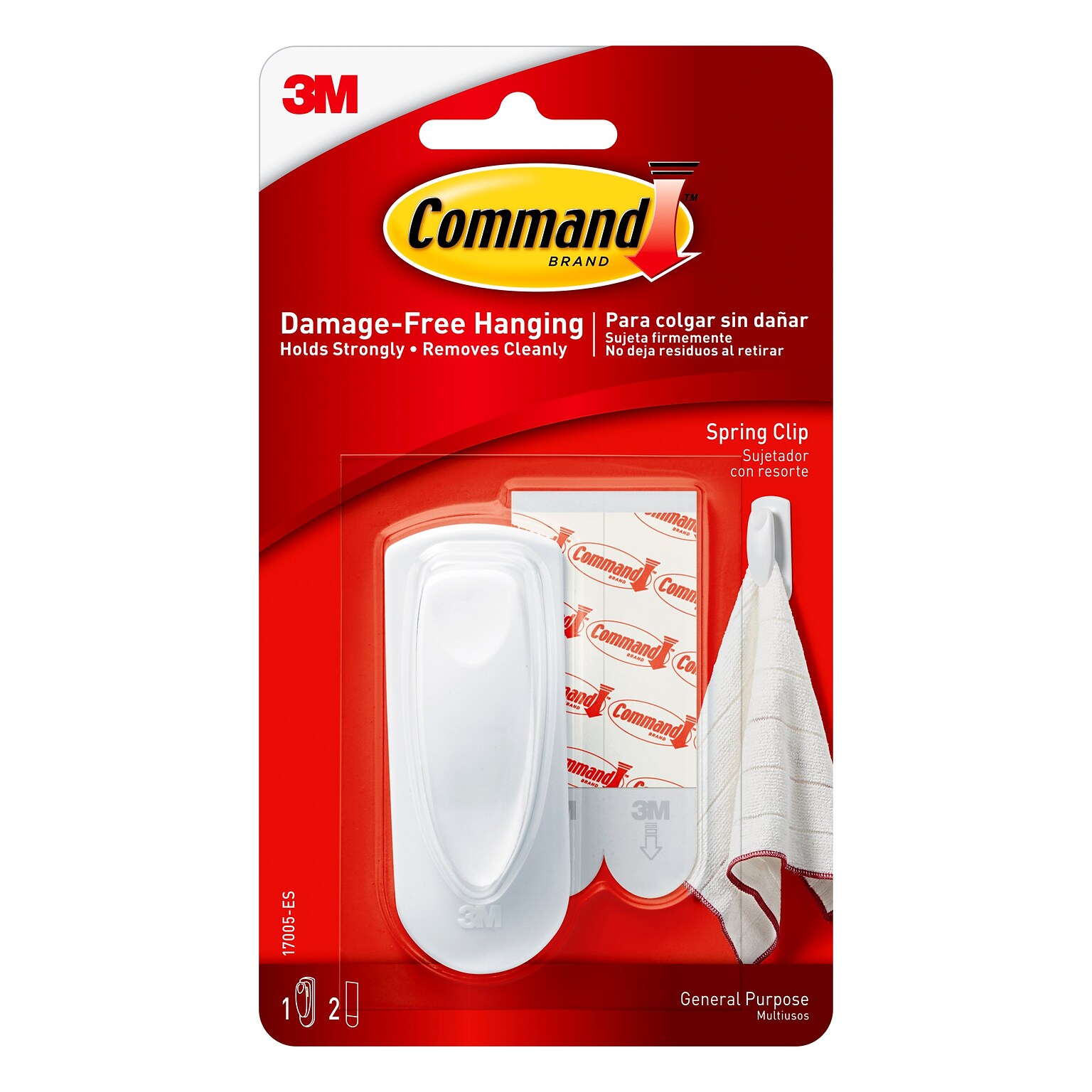 Command Jumbo Spring Clip, White (17005-ES)