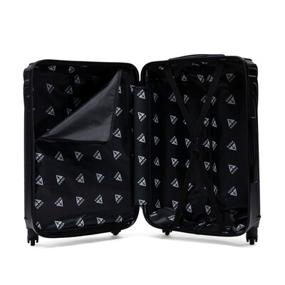 InUSA Vasty 4-Piece Hardside Spinner Luggage Set, TSA Checkpoint Friendly, Black (IUVASSMLXL-BLK)
