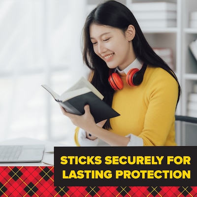 Scotch Book Tape 1.5" x 15 yds., Transparent, 8/Pack (845-VP)