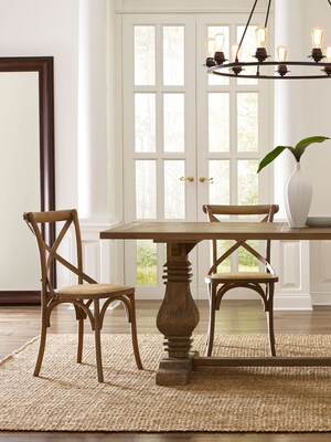 Finch Elmhurst Cross Back Dining Chair, Rattan, 2/Set (CHR10071B)