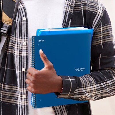 Five Star Study App 1-Subject Notebooks, College Ruled, 100 Sheets, Blue (820002NH0)