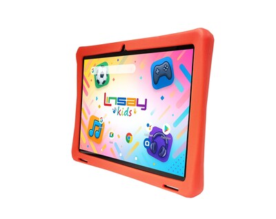 Linsay F10 Series 10.1" Tablet, Wi-Fi, Octa Core, 256GB eMMC, Android 15, with Red Kids Defender Case (F10IPGKIDSRPLUS)