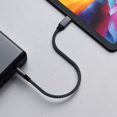 Satechi USB4 USB-C Charging Cable,  9.8", Space Gray (ST-U4C25M)