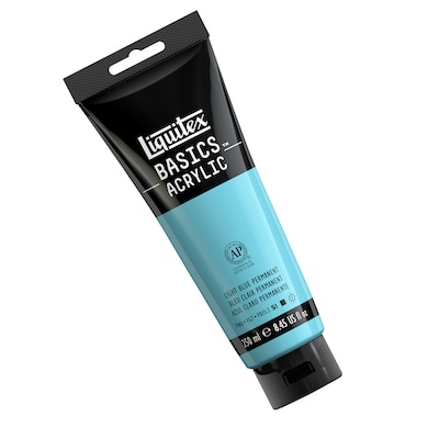 Liquitex BASICS Acrylic Paint Tube, Light Blue Permanent, 250 mL (LIQ4385770)