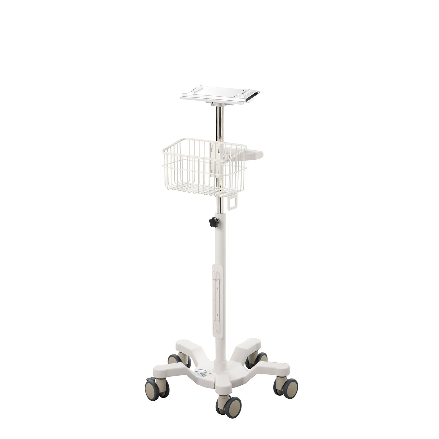 Viva Comfort Height-Adjustable Portable Mobile Stand for Edan Vital Signs Monitor, White (ADI912-C-MP-03-MK)
