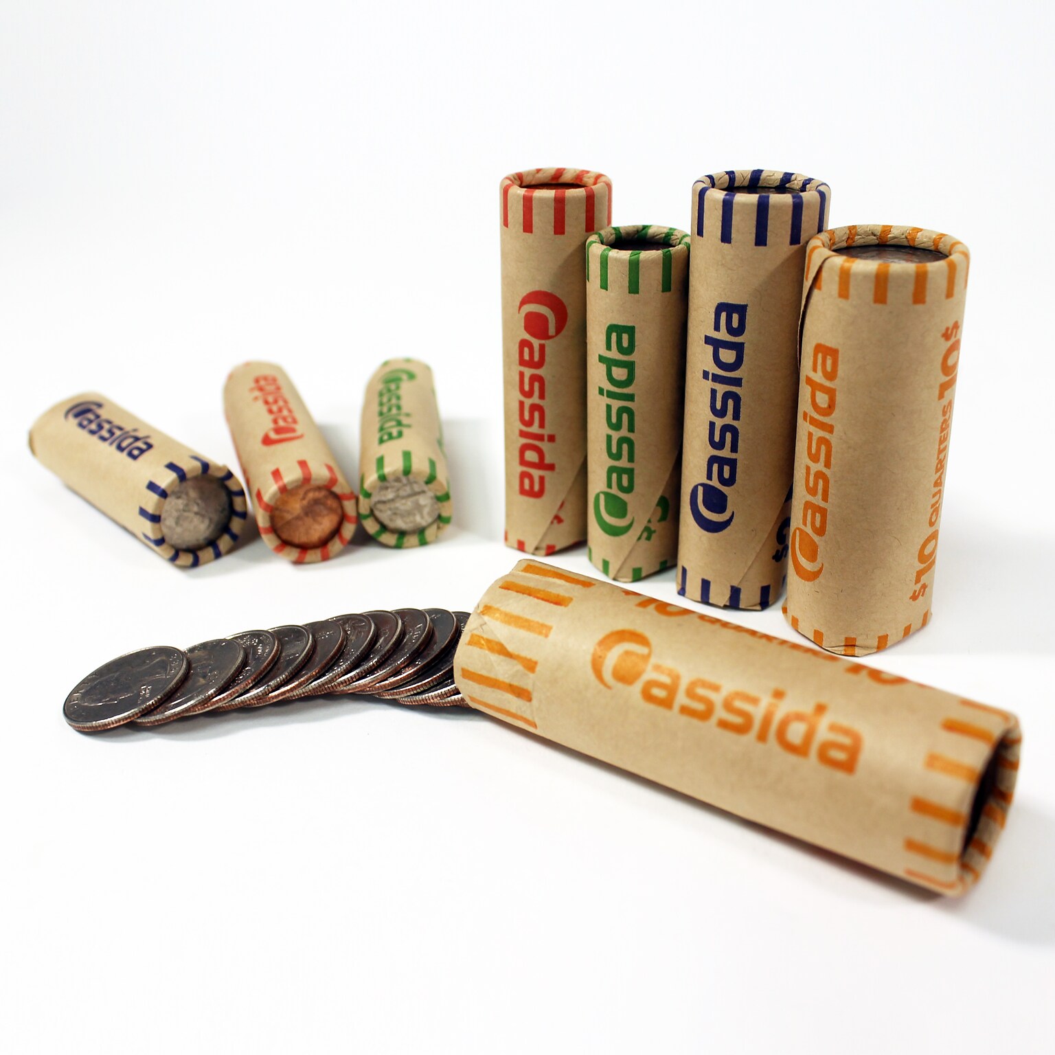Cassida Coin Roll Wrappers, Multicolored (A-CWAP)