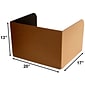 Classroom Products Foldable Cardboard Freestanding Privacy Shield, 13"H x 20"W, Black/Kraft, 20/Box (1320 BK)